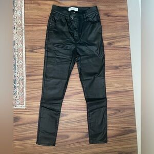 Abercrombie & Fitch faux leather skinny jeans